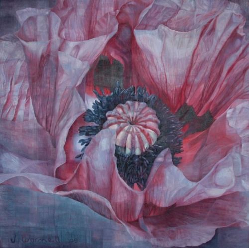 Jane Wormell “Oriental Poppies” oil on canvas: