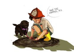 spidey-art: “Does anybody else know?”  “Nobody” Everyone needs somebody so I gave Peter a dog.  