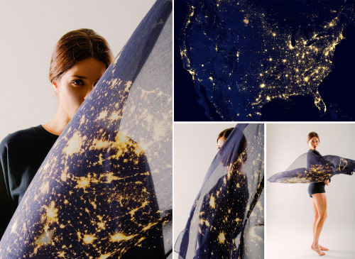 itscolossal:  City Light Scarves by Slow Factory in the Colossal Shop. USA / London / Paris / New York