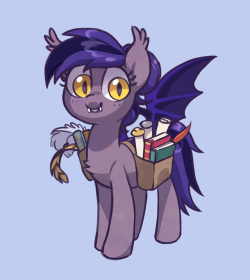 dawnf1re:A well-read bat ~ commission