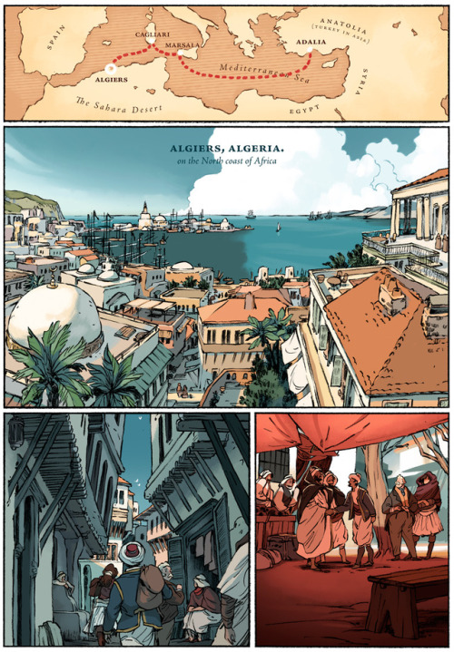 From DELILAH DIRK AND THE PILLARS OF HERCULES: I cheer, you cheer, we all cheer for the port city of