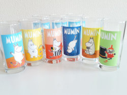 littlealienproducts:  Vintage Moomin Glasses from  scandinavianseance   