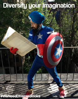 weneeddiversebooks:  #WeNeedDiverseBooks because Books have super-heroic prowess to change lives. So think, create &amp; publish books in the image of our incredibly diverse human tapestry. Vishavjit Singh is a cartoonist, writer &amp; costume player.