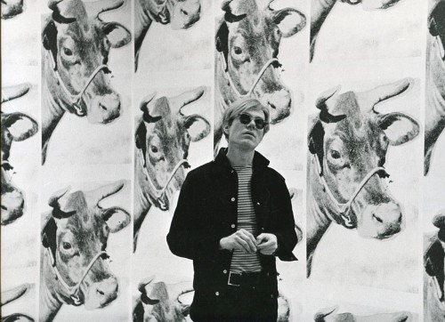 Porn Pics theflightapollo: Andy Warhol with his Cow