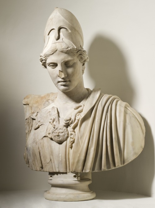 classical-beauty-of-the-past:The Lansdowne Bust of Athena of VelletriKresilias (430 B.C.-420 B.C.)