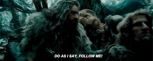 thorinoakeshield:  thorin “i have no fucking clue where i’m going but follow