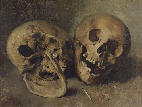 deathandmysticism:Karl Stauffer-Bern, Skull study, Museum of Fine Arts Bern, 1880-81