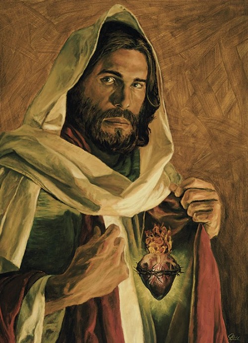 servant-of-christ-jesus:Sacred Heart of Jesus by Jason Jenicke