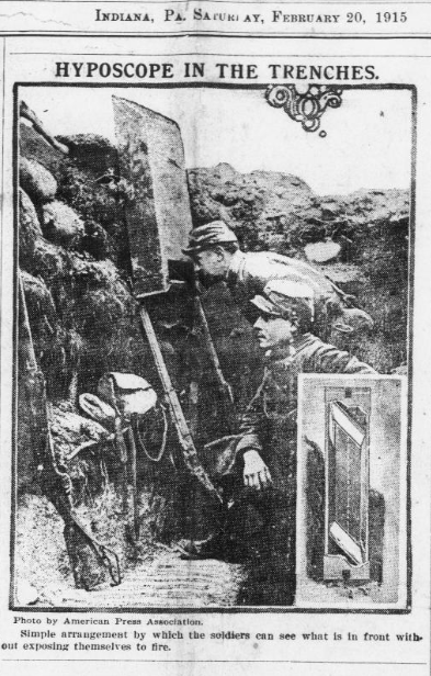 The Indiana, Pennsylvania newspaperThe Patriot #OTD Feb 20 1915 publishes this picture of a trench p