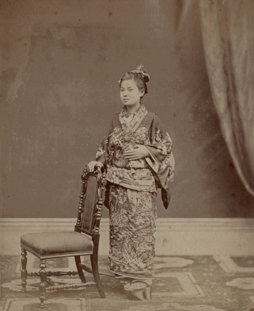 Japanese woman by Chinese photographer Lai Afong (c.1839 - 1890) 