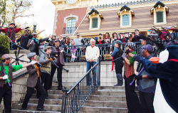 thedisneydiaries:  mickeyandcompany:  Dick Van Dyke celebrates his 90th birthday at Disneyland (pictures by Disneyland photographer Paul Hiffmeyer)   he just looks so happy and i want to cry 