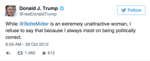 huffingtonpost:  18 Real Things Donald Trump Has Actually Said About Women   LMAO