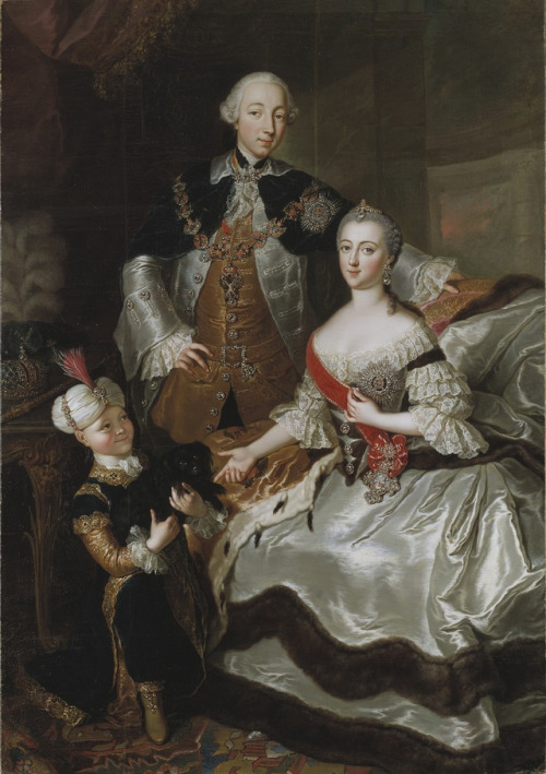 a-royal-obsession: Peter III and Catherine II of Russia By Anna Rosina Lisiewska, 1756.