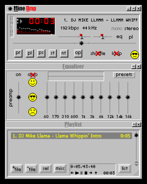 never-obsolete:  MineAmp for Winamp