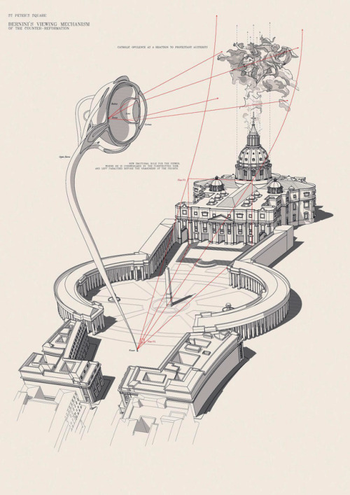 St. Peter’s Square as Bernini’s Viewing Mechanism of the Counter-Reformation.&gt; Project by Alexey 