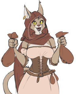 bark-box:  i was playing around with a few settings and stuff and scribbled out a khajiit lady! 