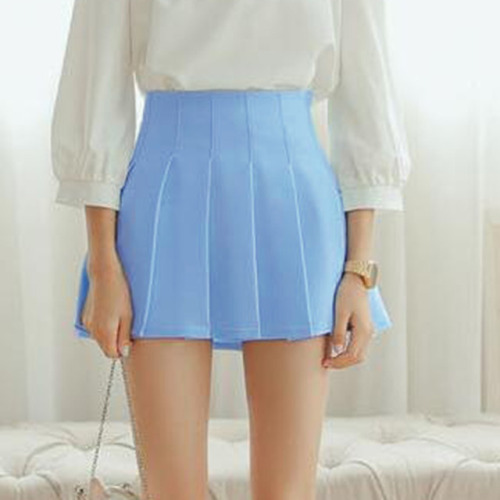 romanticandsadone: Casual Pleated High Waist Mini Skirt  ♡ ♡  (7 colors are available) Fin