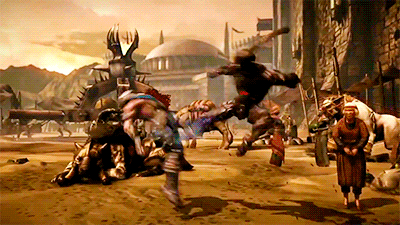 thrnaduil:  Tri-borg (Sektor, Cyrax and Cyber Smoke) in the Kombat Pack 2 gameplay