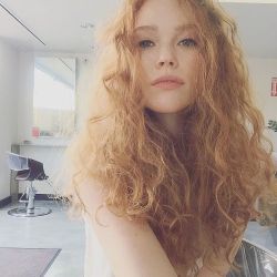 alexandramadar:  On set and I found a spinny chair and have been spinning for a while now and am dizzy and it resulted in this crazy hair (and run on sentences..?). (at West Hollywood, California)  @redheadsmyonlyweakness