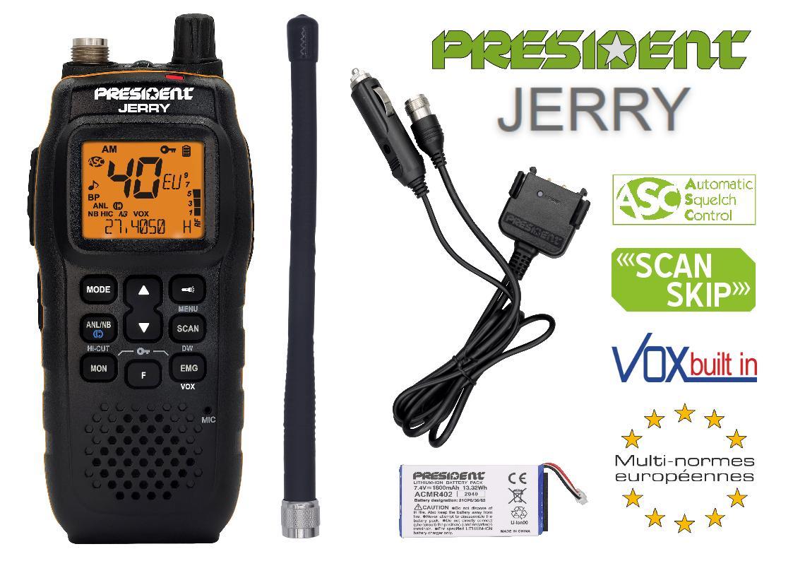 President Jerry CB portable et President Randy III talkie-walkie