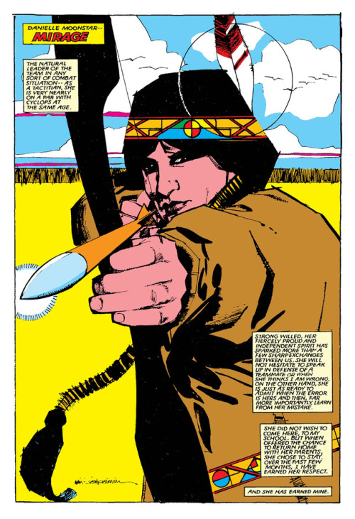 themarvelproject:New Mutants character profiles by Chris Claremont and Bill Sienkiewicz (1984)