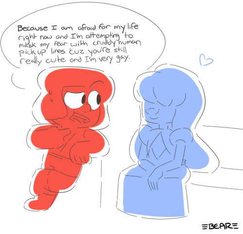 tateratots:  Gem flirting politics 101 with loaf A and loaf B 