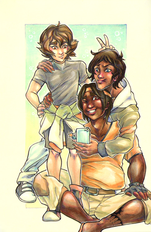 I just really wanted to draw these three precious a-holes hanging out together and having a good tim