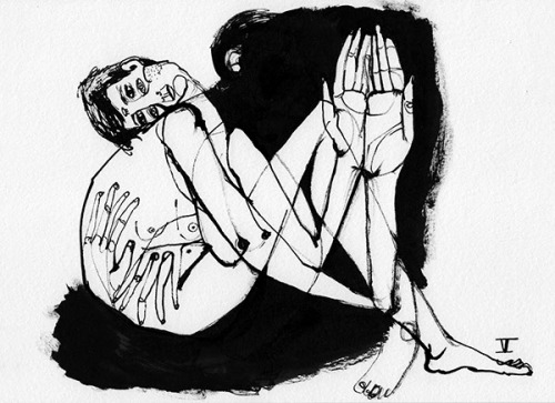  Marina González Eme, Black Ink series, Ink on paper, 21 x 29 cm, 2014, images posted with permission of the artist. Facebook | Instagram | Pinterest 