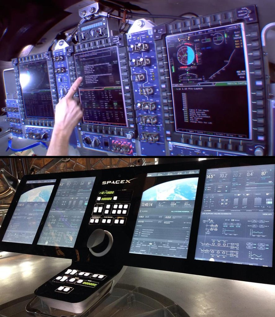 space-pics:  Dashboard comparison: Dragon v2 vs Orion