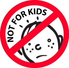 Silent James Live Illustration — Do you remember these “NOT FOR KIDS”  stickers they...