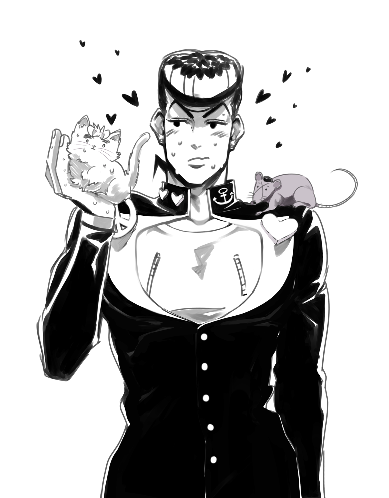 josukespimphand:I sketched this in like 20 min so its kinda messy hehe~ I love these