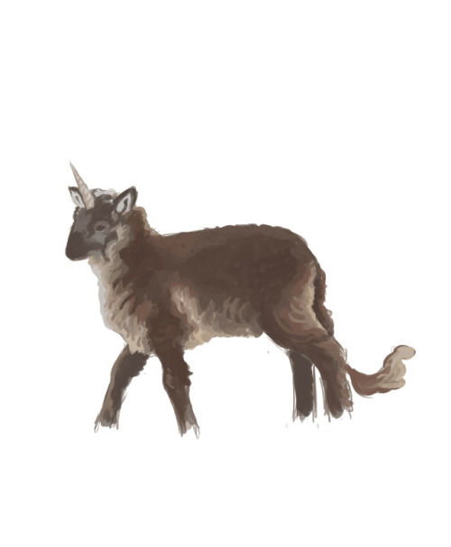 unicorn based on a sheep/goat hybrid