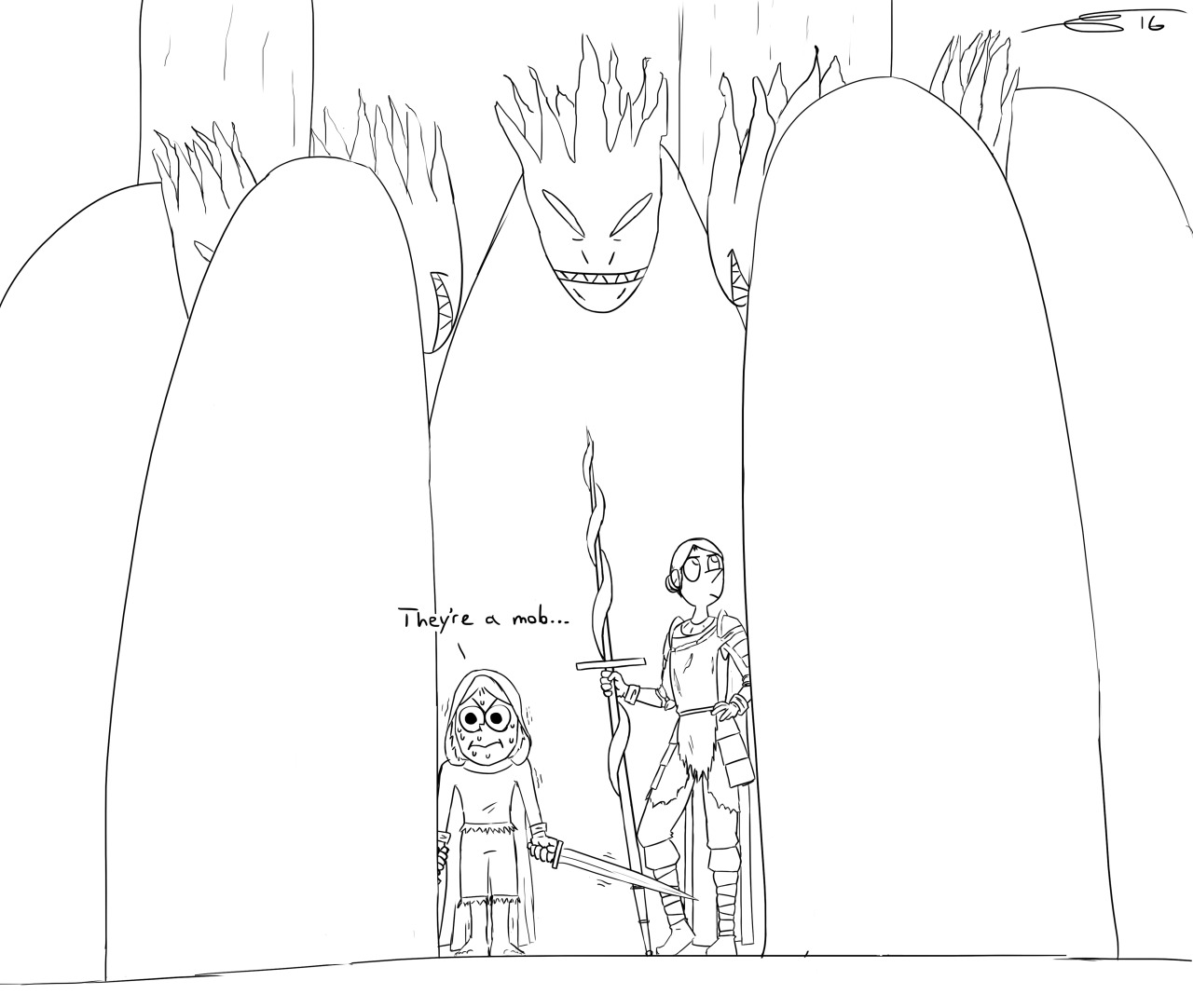 freelancer960:  A little SU X dark souls comic I might add colour at a later date,