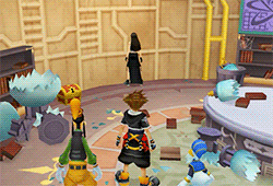 se-to-oh:  askshadowcloud:  auncyen:  I still can’t get over how she looks under the desk Like once upon a time KH!Cloud brooded while hiding from her hunched up under a desk and she was all “guy with wing = maybe he took a high point???” and kept