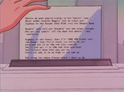 durbikins:  Never forget that Ami tricked her classmate who couldn’t read English into thinking the lyrics to “Danger Zone” by Kenny Loggins were important space engineering documents. 