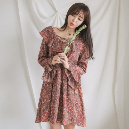 yesstyle:Embrace your inner lady with this floral ruffle dress~ Few days left for our Up to 80% off 