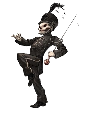  transparent black parade skeleton 