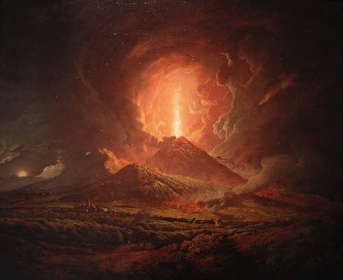 magictransistor:Joseph Wright of Derby, Various views of Vesuvius in Eruption (Oil paintings on canv