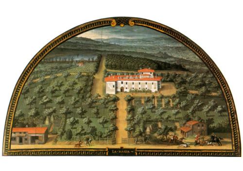 Giusto or Justus Utens, Various Medici villas in lunette form,...