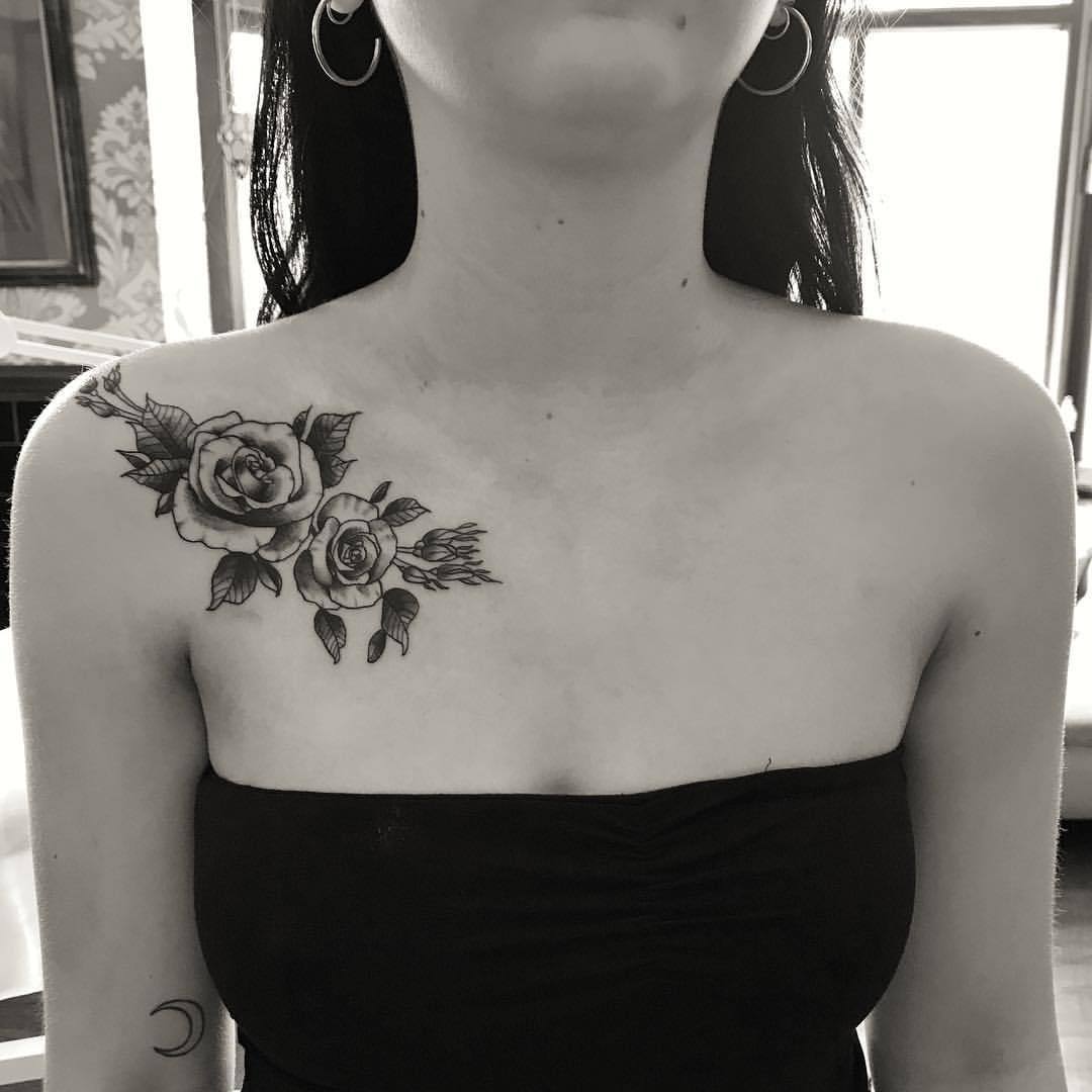 Replying to @that bitch Cute & delicate collarbone tattoo ideas 🔥 whi...  TikTok
