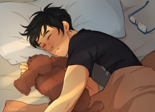 hachidraws:sharing a bed, then and now(the fact Victor is canonically a cuddly sleeper will never ce