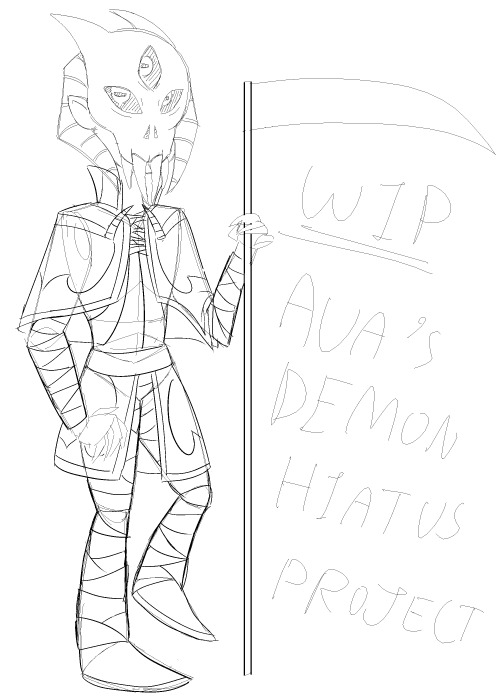 WIP for my part to Ava’s Demon Hiatus Project! :D I’m going to draw Alive!PedriBut I&rsq