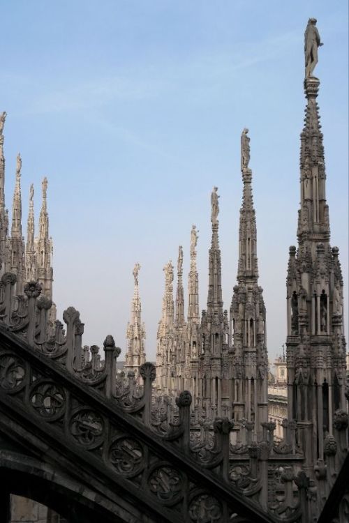 gertrudedats:  Milan Cathedral  is the cathedral church of Milan, Italy. Dedicated to St Mary of the Nativity (Santa Maria Nascente), it is the seat of the Archbishop of Milan, currently Archbishop Mario Delpini. The Gothic cathedral took nearly six