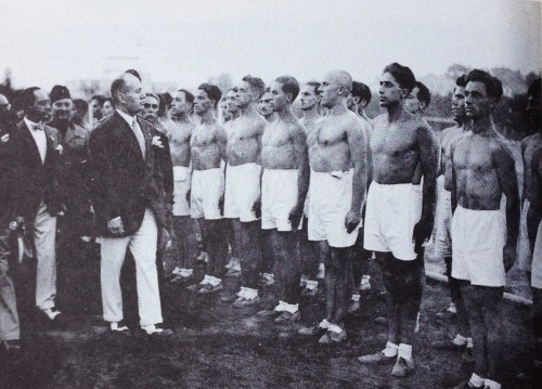 Physical education drills under Mussolini, Rome, 1940