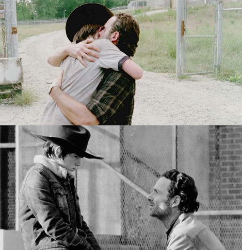rhee-greene:  the walking dead meme: (8/8) relationships carl/rick 