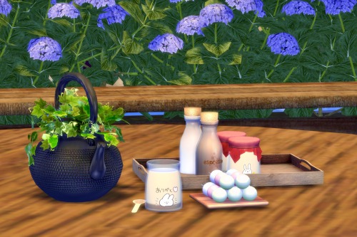 usamarusims:❀ usamaru x MochaDonuts ❀ Food Set 1 ~ Pudding Set ❀When a conversation about food escal