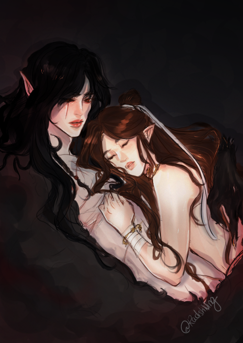 Werewolf King Hua Cheng and Elf Xie Lian