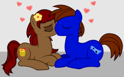 My friend Pony Stride made this for me :3  This is my OC Tropica and my friend Softbeat~