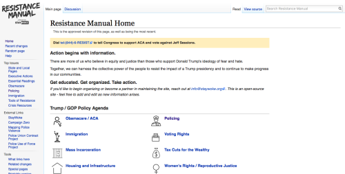 justice4mikebrown:The Resistance Manual is an open-source wiki guide where you can find and add