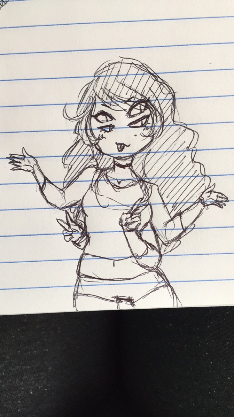it-a:  kyonshii:  all I have at work is this notebook and a bunch of ball point pens